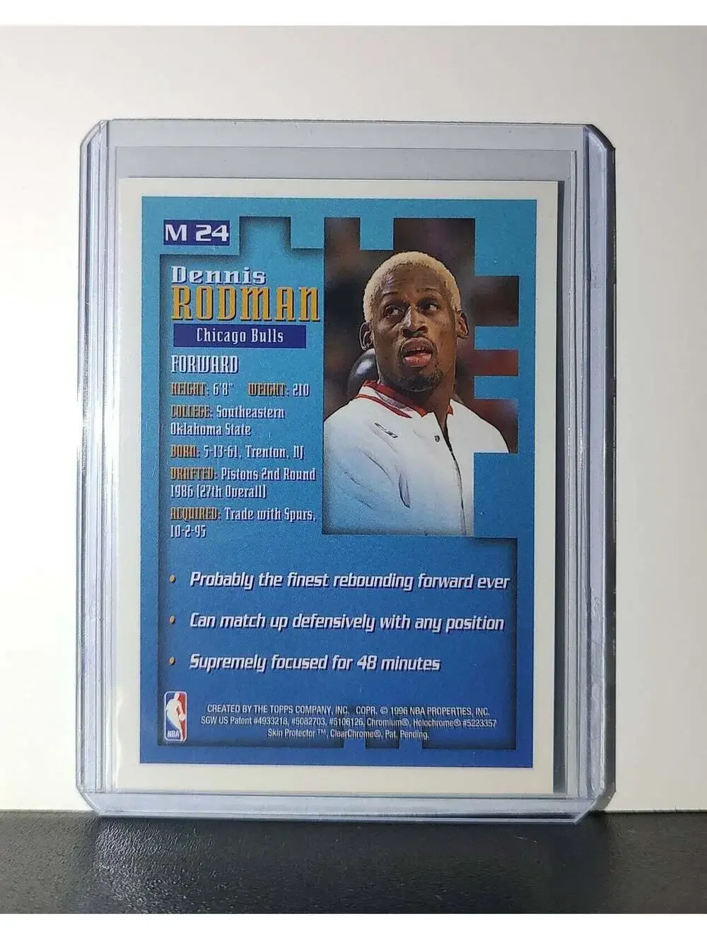 Dennis Rodman 1995-96 Topps Finest NBA #M24 Mysterly Bulls
